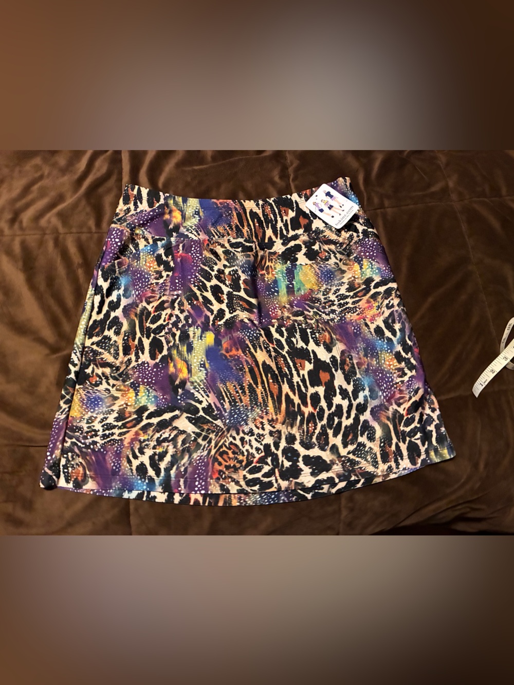 Women’s Multicolor Animal Print Skorts, new with tags, medium, club collection